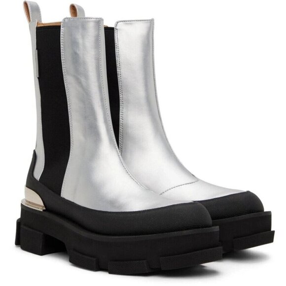 Both Gao Platform Chelsea Boots Size 44 US 11 Mens Silver $660 - Picture 15 of 15